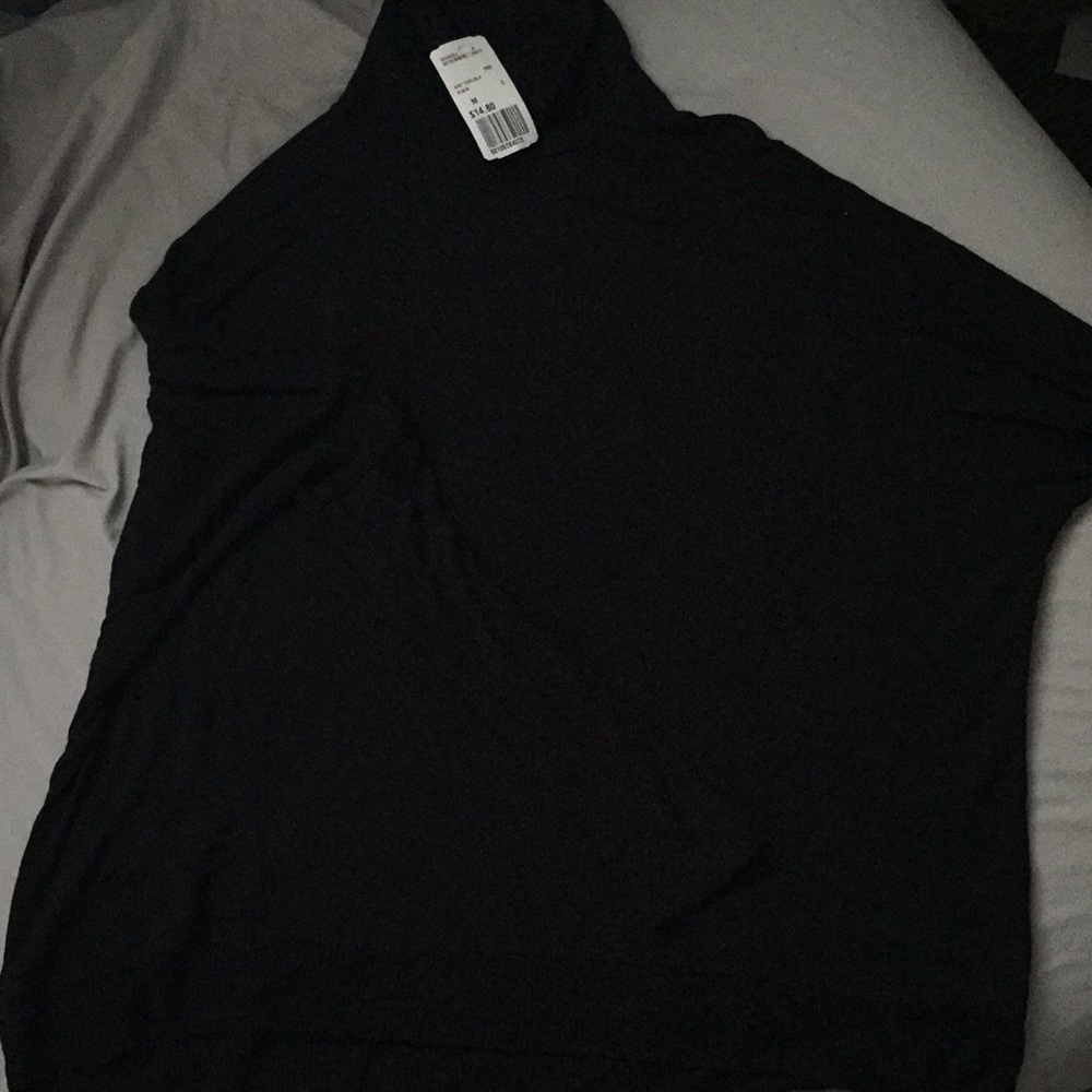 Boxy black turtleneck